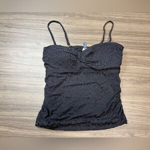Crown & Ivy Black Tankini Size Large